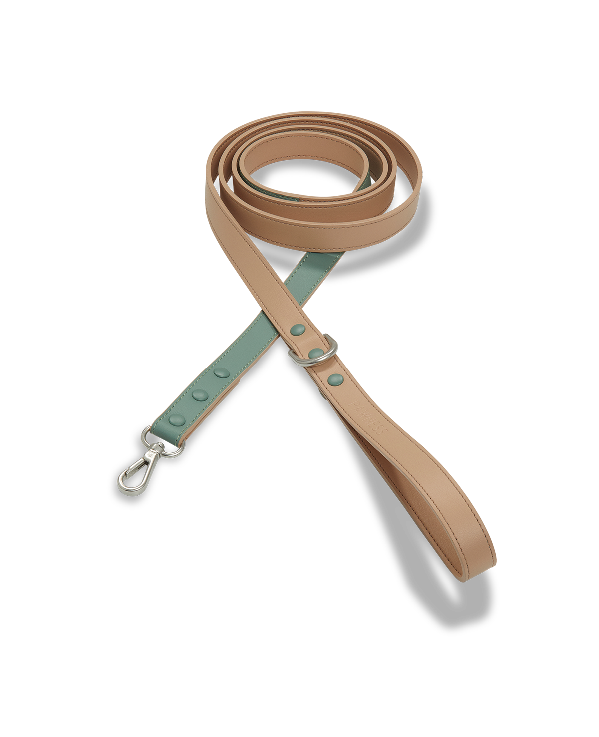 PAWNESS Vegan Leather Dog leash - Emerald (Made in ITALY)