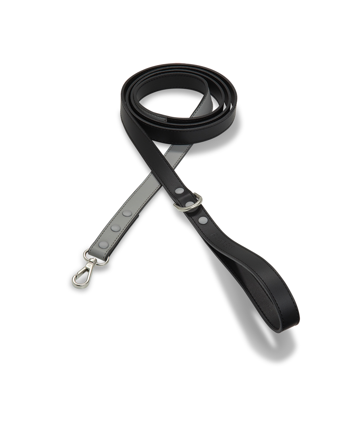 PAWNESS Vegan Leather Dog leash - Grey (Made in ITALY)