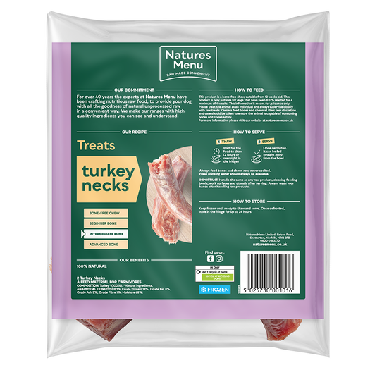 Natures Menu - Treats turkey necks (2 per pack)