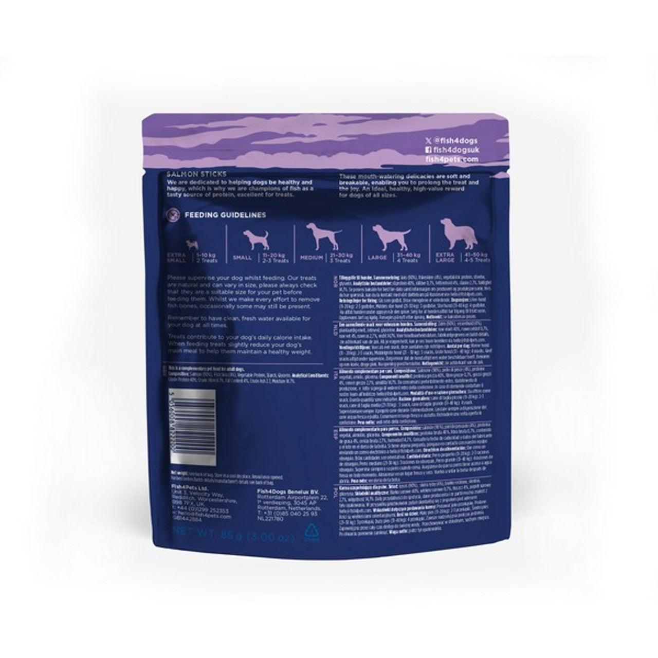 FISH4DOGS Love Salmon Sticks (85g)