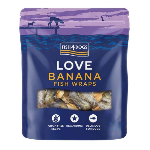 FISH4DOGS Banana Fish Wraps (100g)