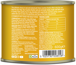 Natures Menu Country Hunter Duck & Turkey with Superfoods Can (600g)