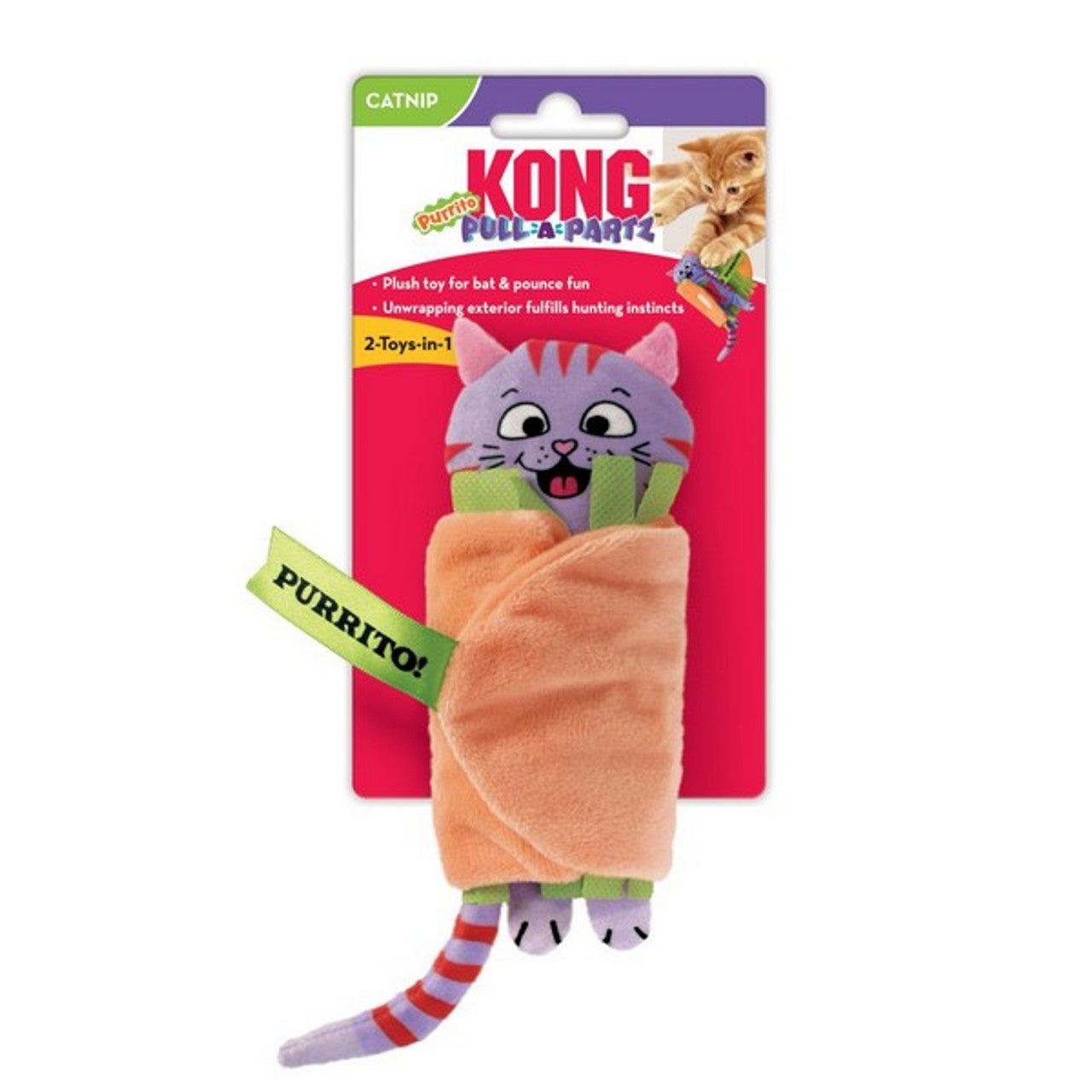 KONG® Pull-A-Partz Purrito Cat Toy