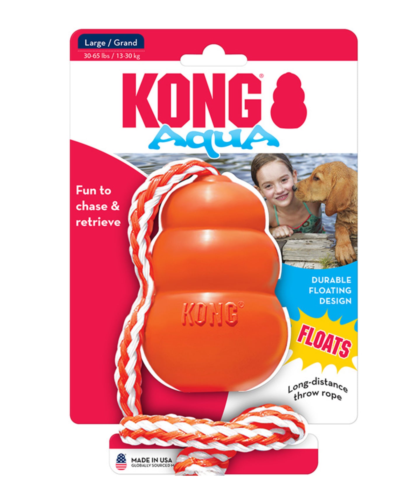KONG® (Cool) Aqua On Rope, Large
