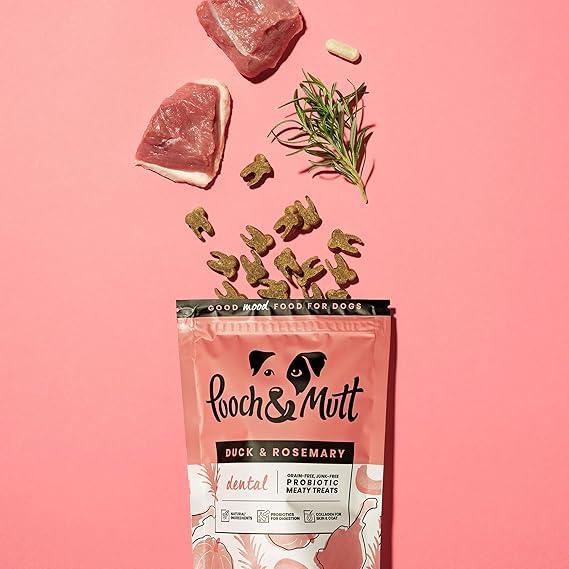 Dental Probiotic Meaty Dog Treats, Duck & Rosemary (120g)