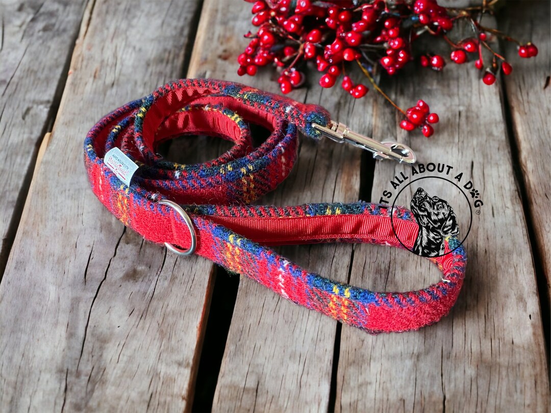 Harris Tweed® Dog Lead - Red Stewart Tartan