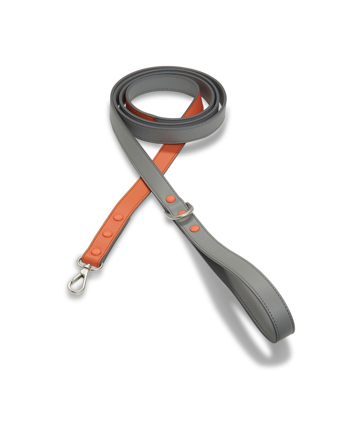 PAWNESS Vegan Leather Dog leash - Coral (Made in ITALY)