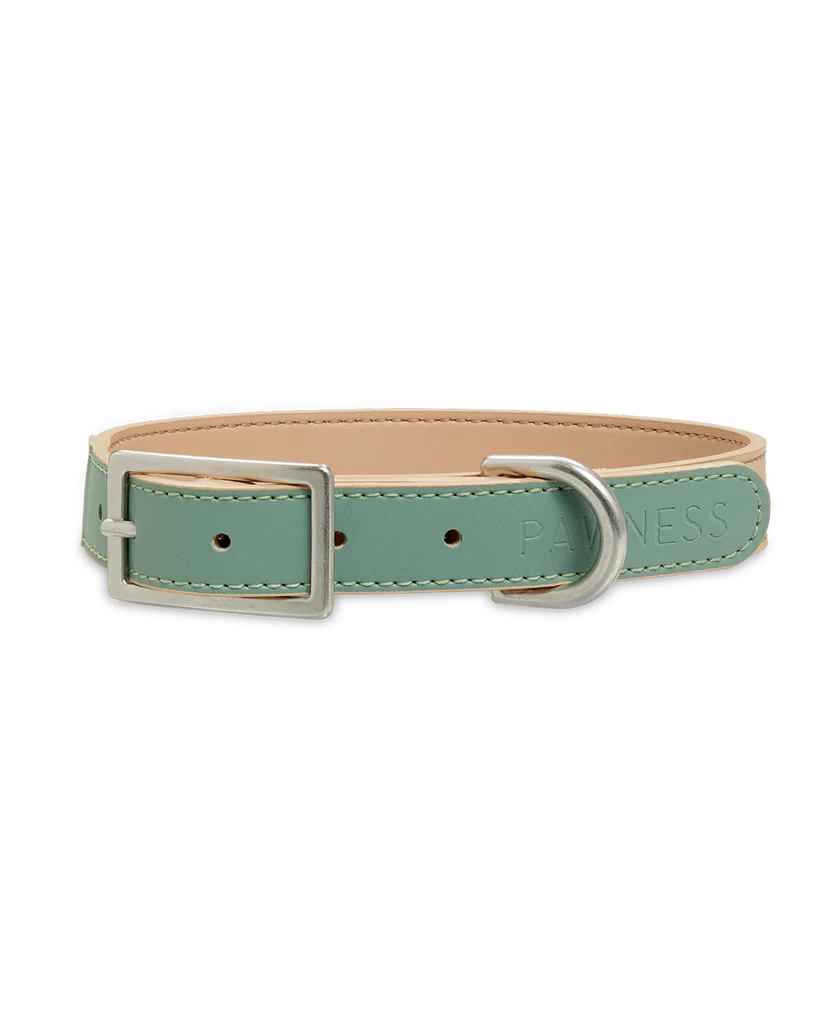 Vegan Leather Collar - Emerald (Made in Italy)