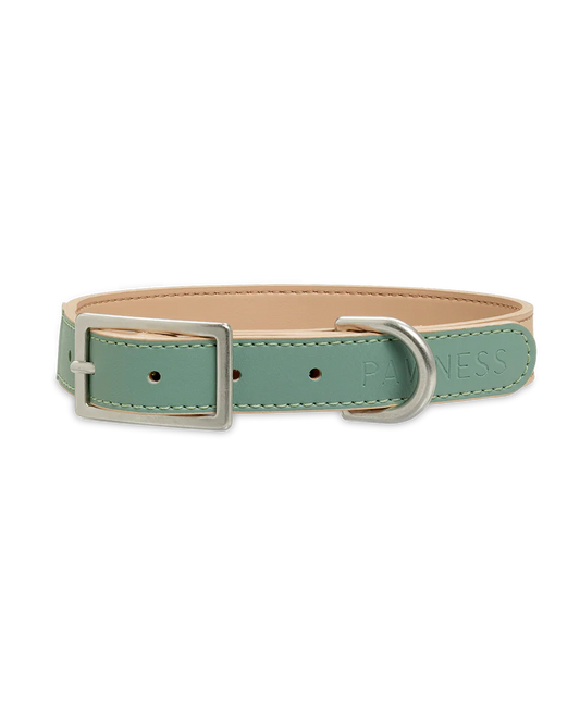 Vegan Leather Collar - Emerald (Made in Italy)