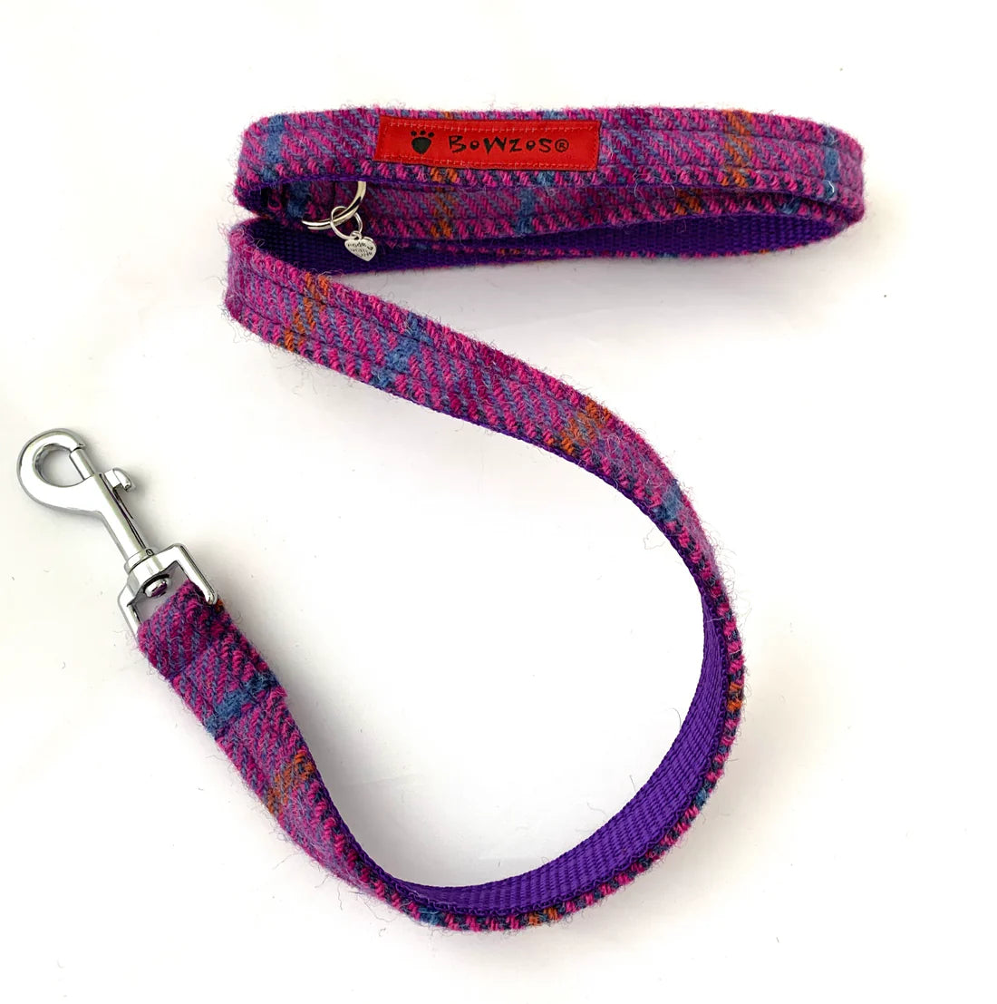 Harris Tweed® Dog Lead - Purple Check