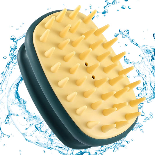 Massager Brush with Soft Silicone Scrubber