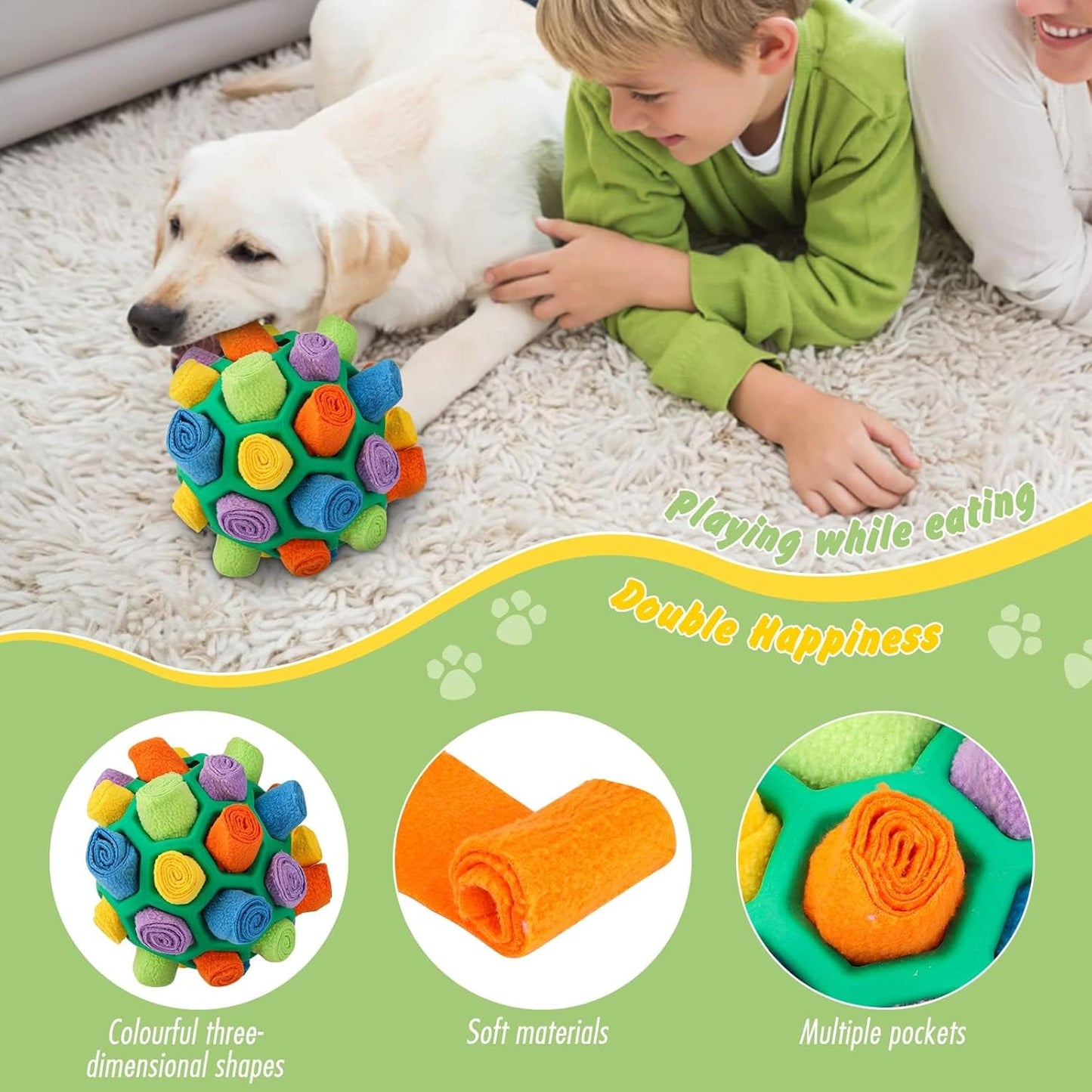 Interactive Dog Puzzle Toys, Educational Foraging Toy Slow Feeder