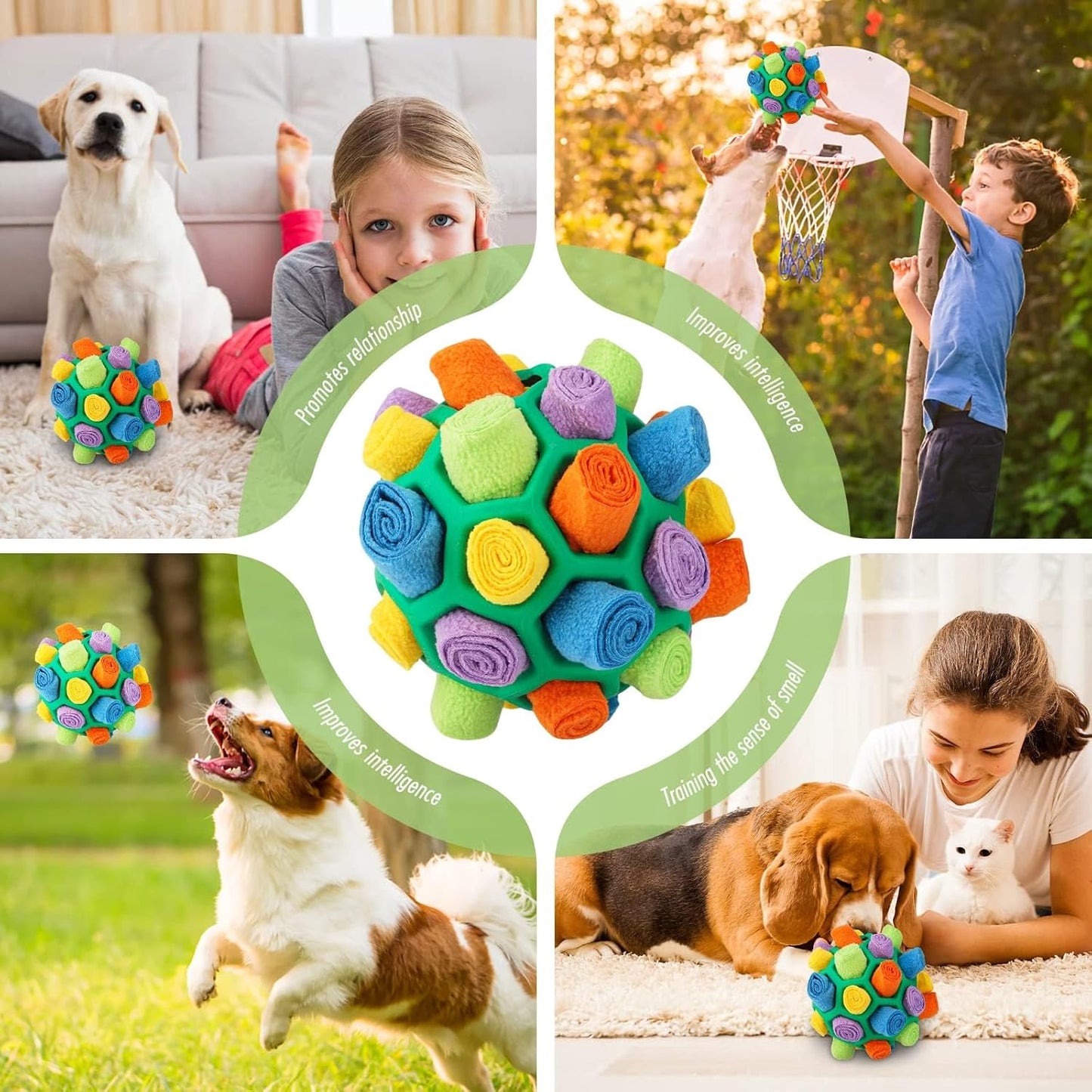 Interactive Dog Puzzle Toys, Educational Foraging Toy Slow Feeder