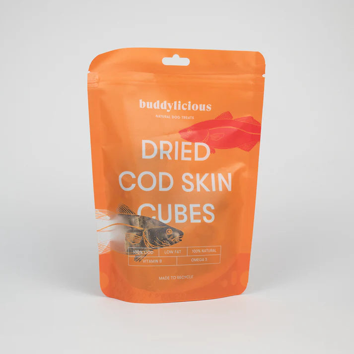 DRIED COD SKIN CUBES - 100% natural