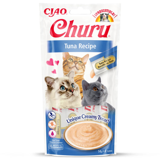 CIAO Churu Cat Treats - Tuna Flavour (4 x 14g)