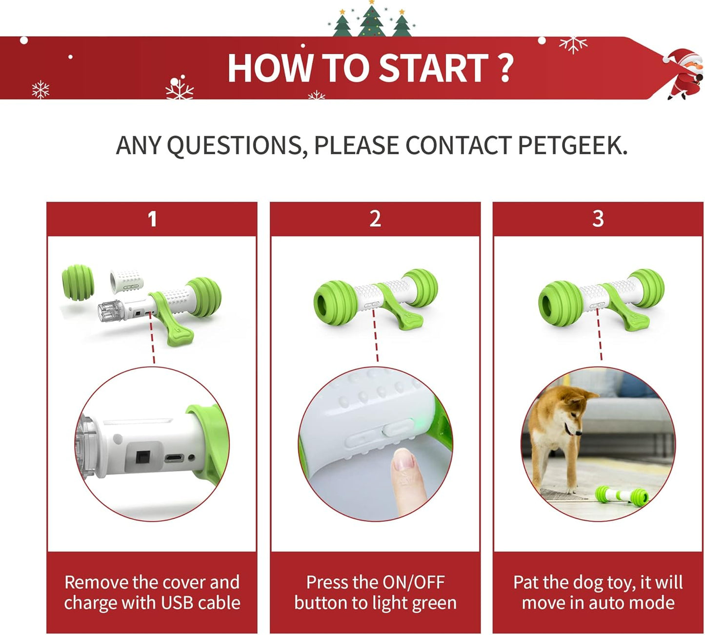 PETGEEK Automatic Interactive Dog Bone