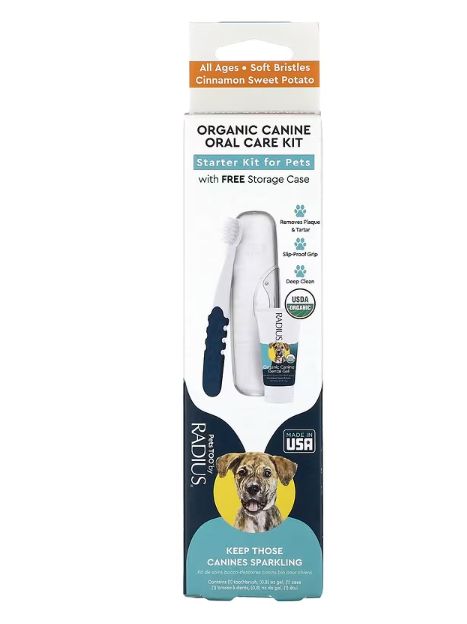 Organic Canine Oral Kit, Starter Kit for Pets, 3 Piece Kit