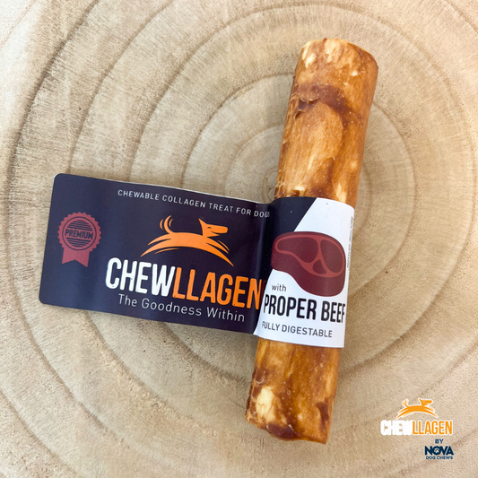 CHEWLLAGEN Collagen Roll Dog Chews (5 inches) – in Chicken or Beef flavour