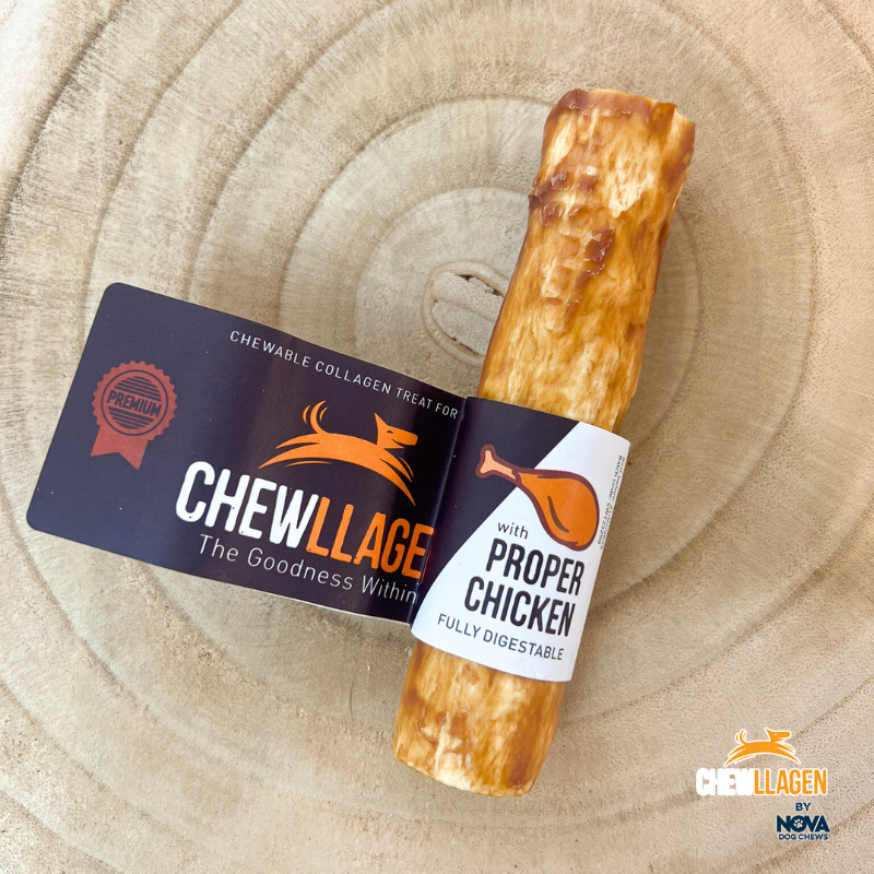 CHEWLLAGEN Collagen Roll Dog Chews (5 inches) – in Chicken or Beef flavour