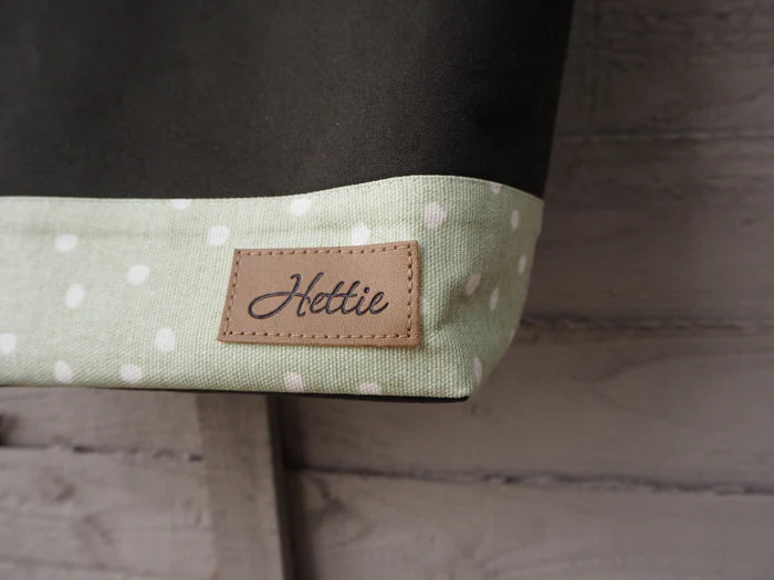 Grab Bags by Hettie - Canvas Green Spot (Made in Britain)