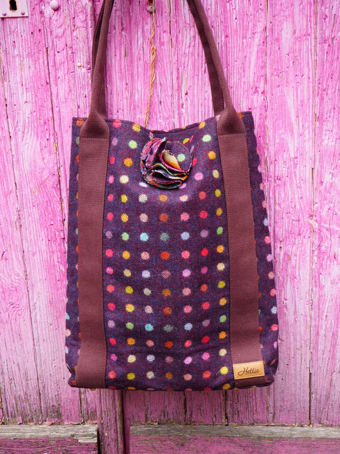 Tote Bags by Hettie - Multispot Wine (Made in Britain)