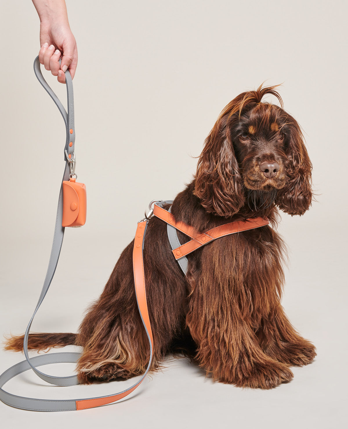 PAWNESS Vegan Leather Harness - Coral (Made in Italy)