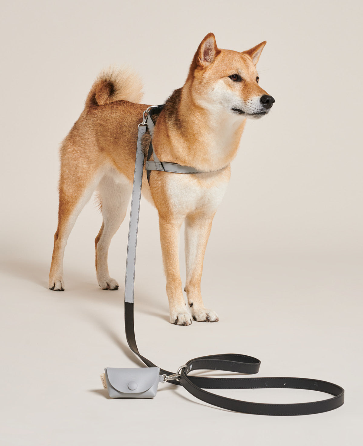 PAWNESS Vegan Leather Harness - Grey (Made in Italy)