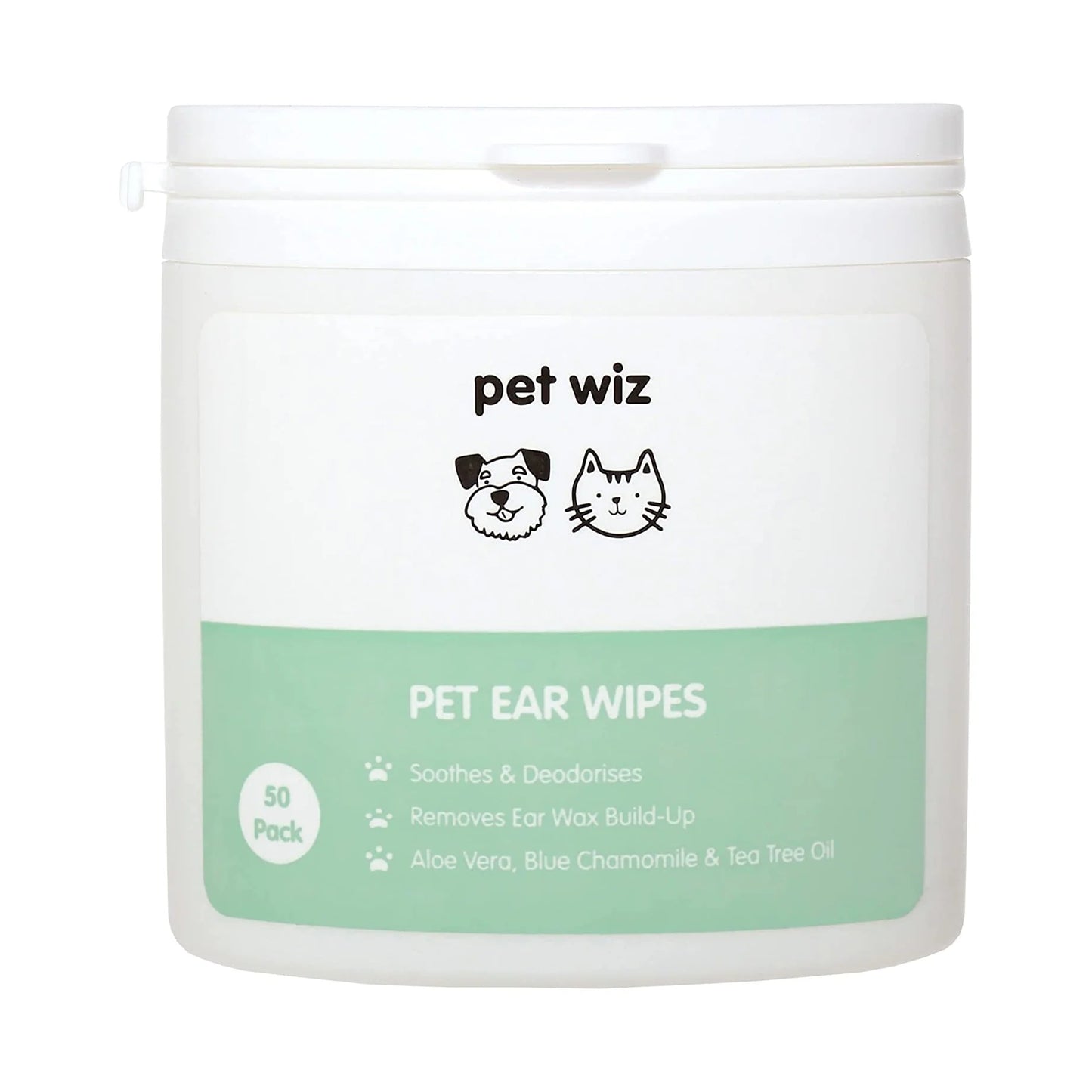 Ear Wipes for Dogs & Cats, 50 pack