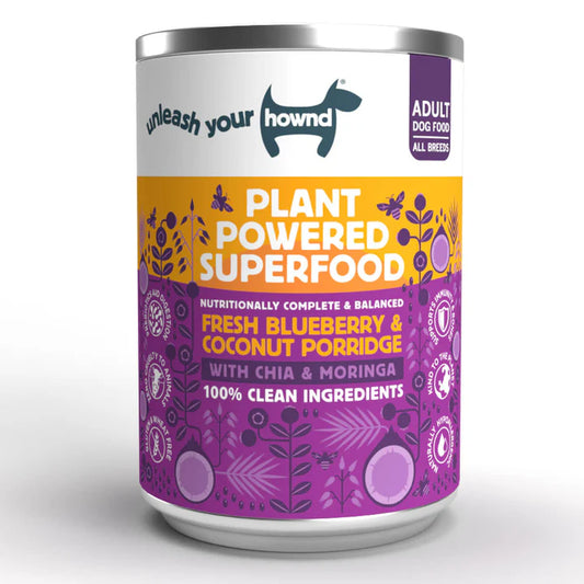 hownd Adult Superfood - FRESH BLUEBERRY & COCONUT PORRIDGE WITH CHIA & MORINGA (400G)