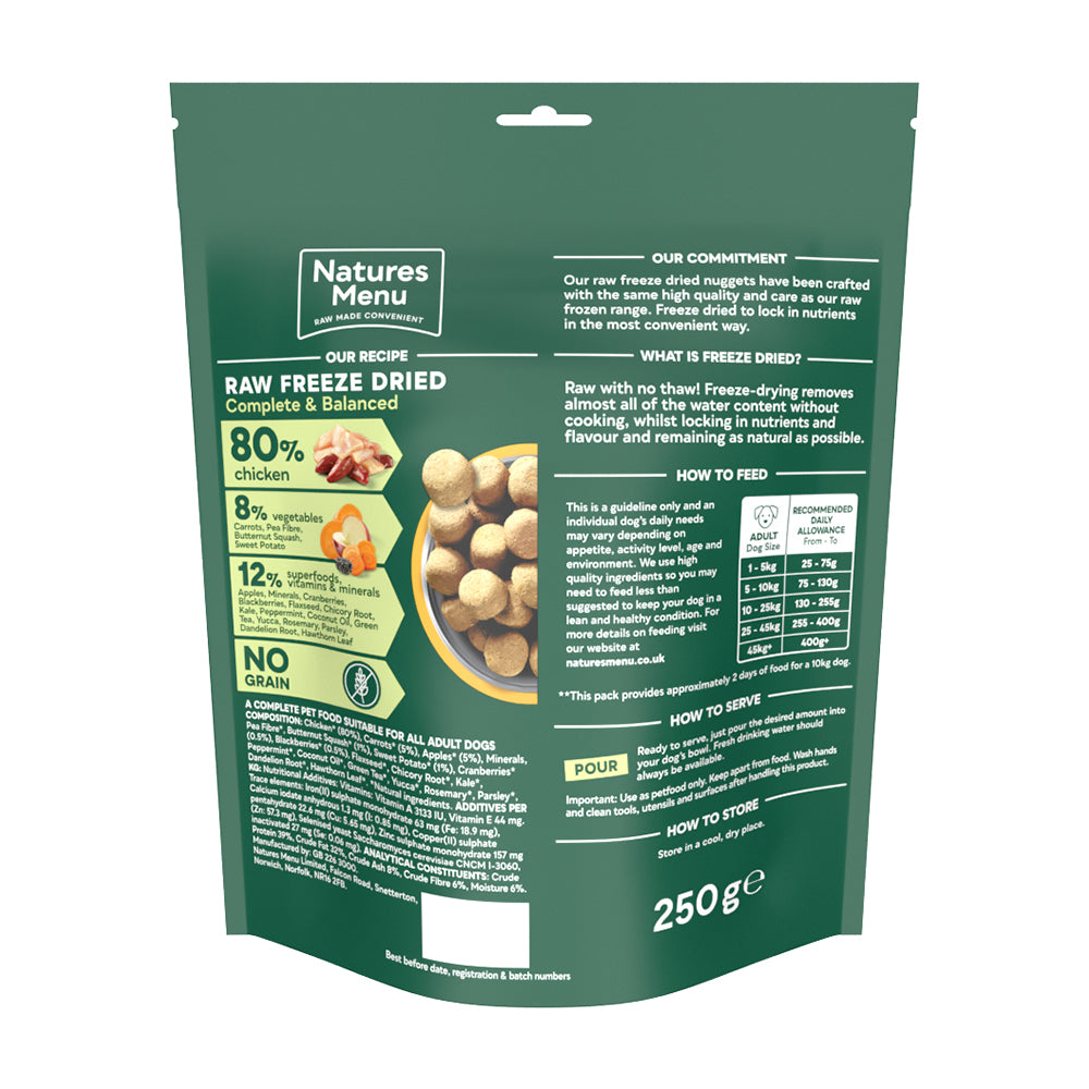 80% Chicken RAW FREEZE DRIED (250g)