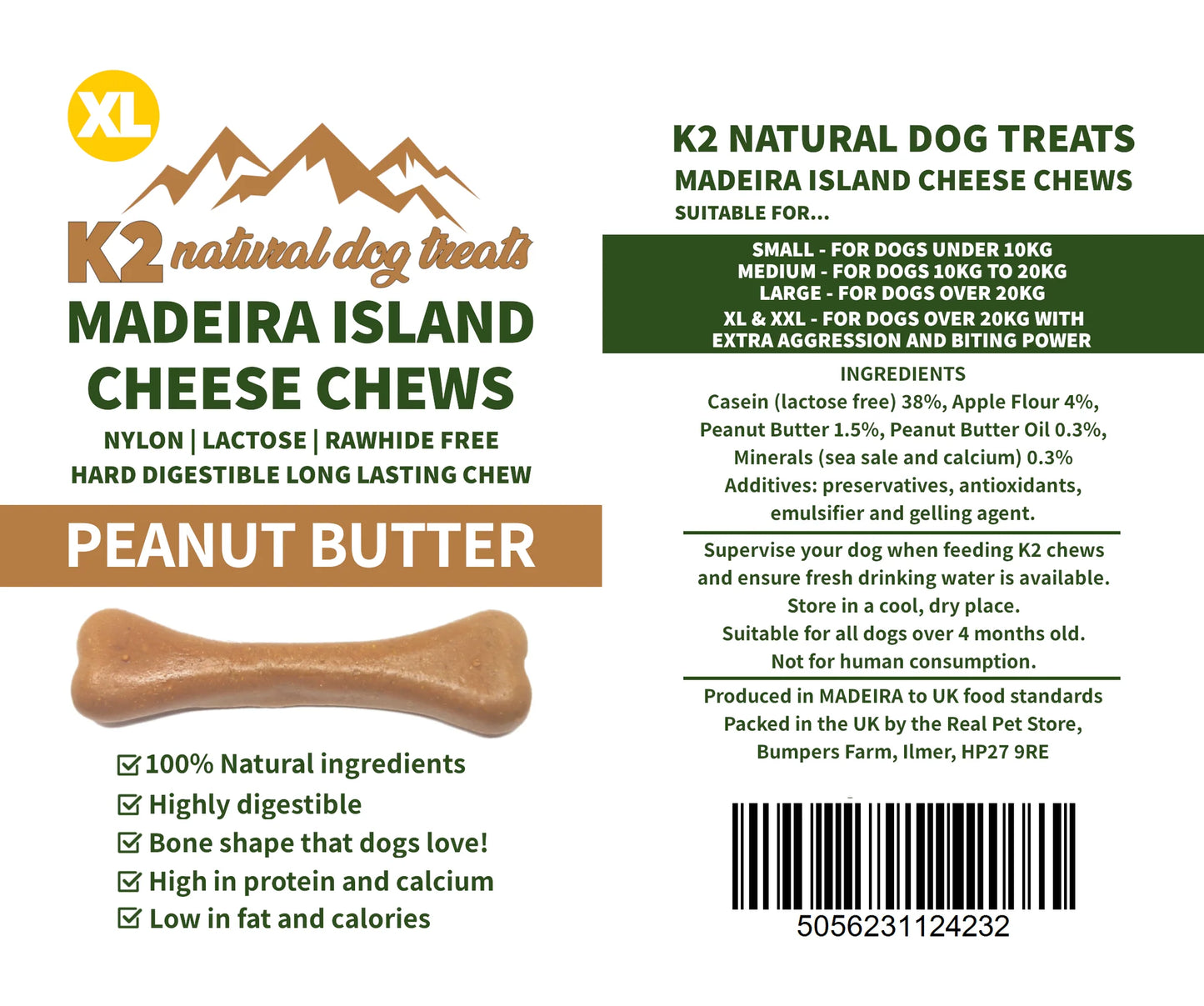 K2 Madeira Island Cheese Chews XL, 3 flavour