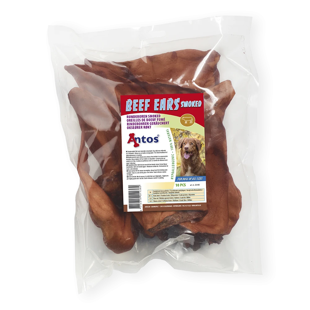 Antos Beef Ears Smoked Ears (10 pack)