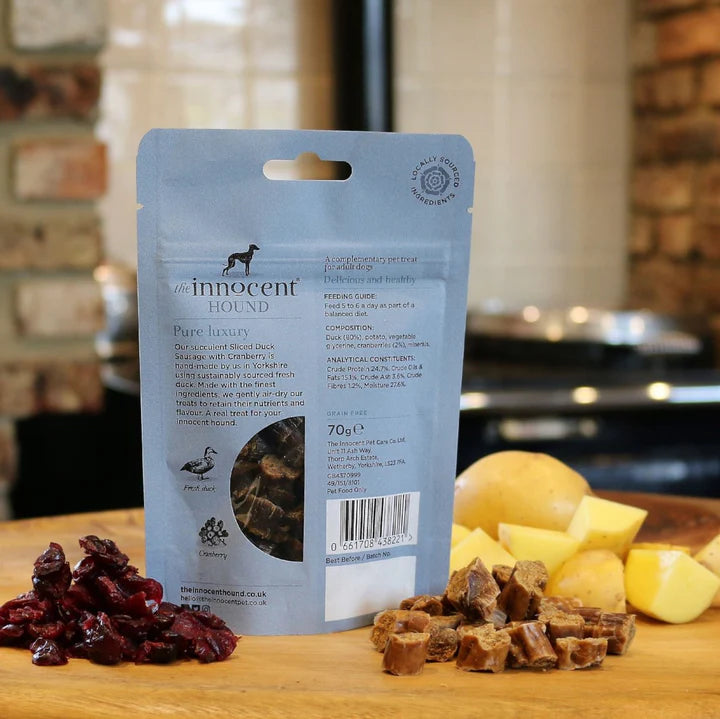 The Innocent Hound : Sliced Duck Sausage with Cranberry (70g)