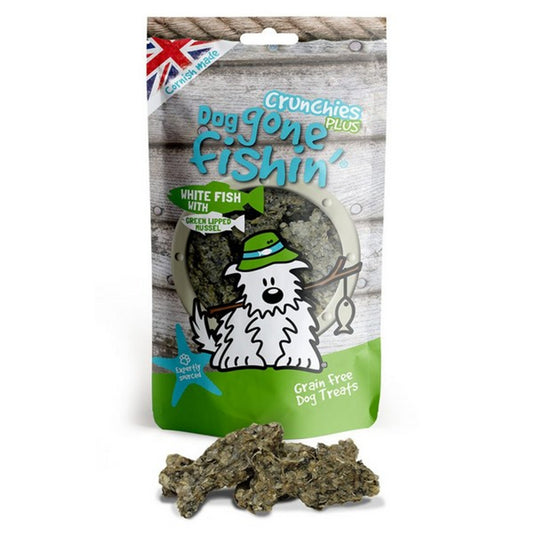 Dog Gone Fishing : White Fish with Green lipped Mussel Crunchies (75g)