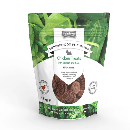 Irish Rover Chicken treats with Spinach and Kale, 1.5 kg