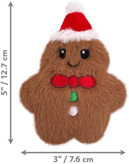 KONG® Holiday Snuzzles Mini Gingerbread Brown XS