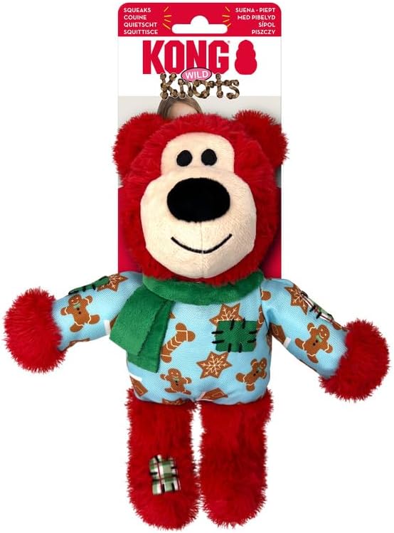 KONG® Holiday Wild Knots Bear Assorted Medium Large