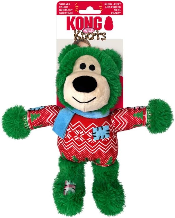 KONG® Holiday Wild Knots Bear Assorted Medium Large