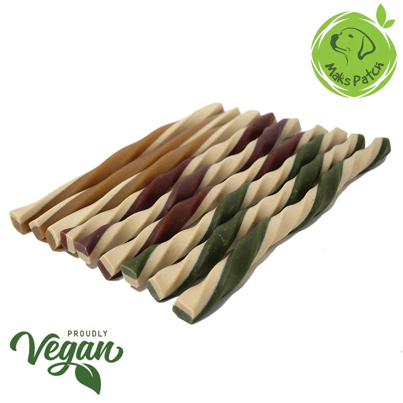 Vegan Dog Chews - Maks Patch Fruit & Veg Straws with added Coconut Oil