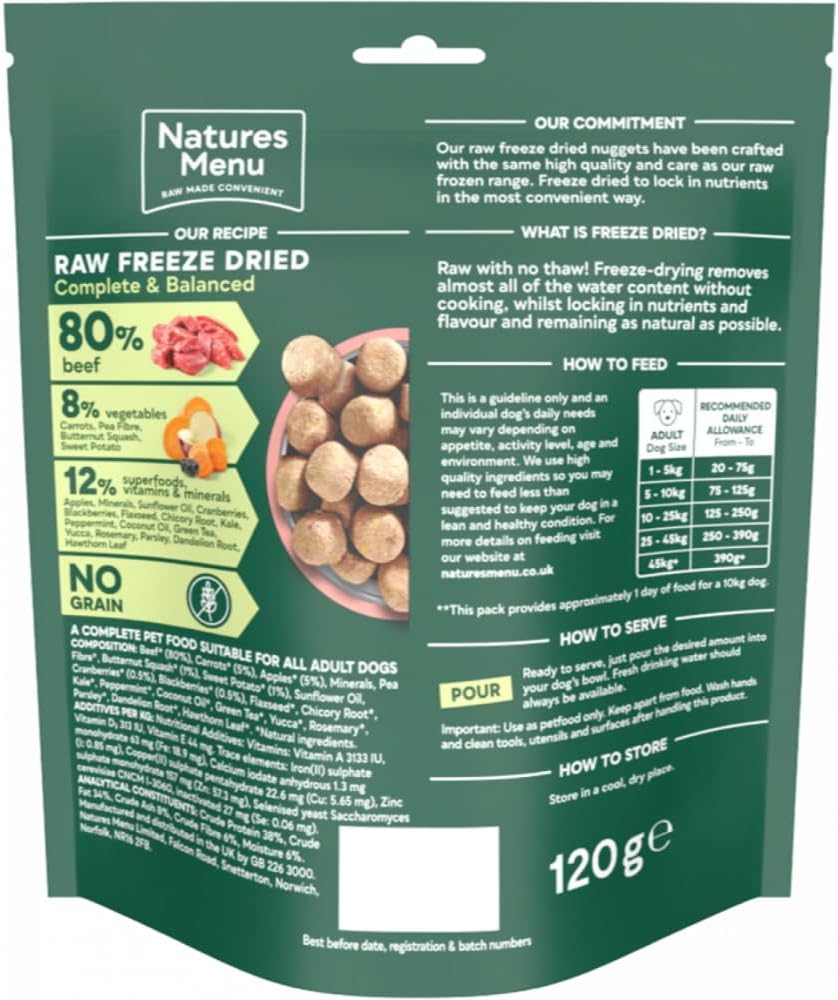 80% Beef RAW FREEZE DRIED (120g)