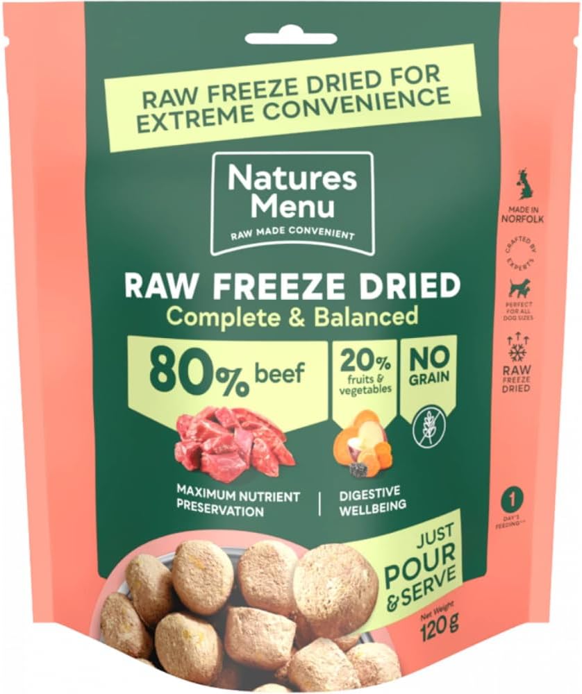 80% Beef RAW FREEZE DRIED (120g)