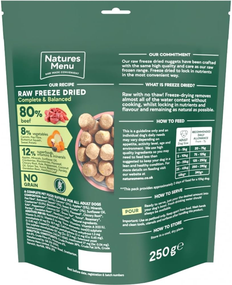 80% Beef RAW FREEZE DRIED (250g)