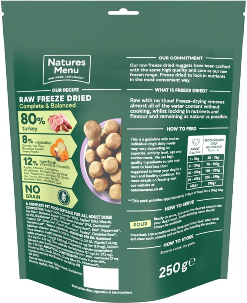 80% Turkey RAW FREEZE DRIED (250g)