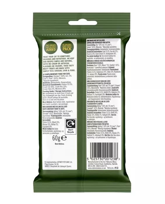 Natures Menu Chicken with Liver Cat Treats 60g