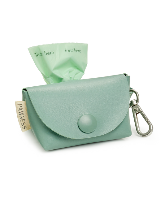 PAWNESS Vegan Leather Poo bag Holder - Emerald