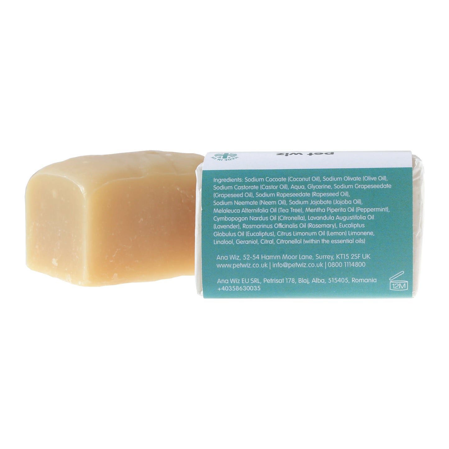 Handmade Dog Shampoo Bar 120g - Tea Tree & Neem Oil - Helps Repel Fleas & Ticks 120g