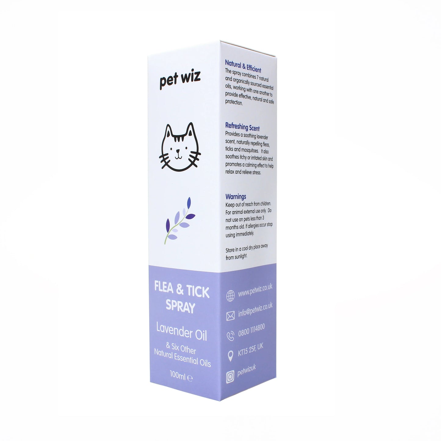 Organic Flea & Tick Spray for Dogs & Cats (100ml)