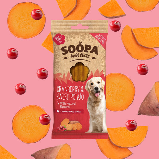 SOOPA Cranberry & Sweet Potato Jumbo Dental Stick 170g