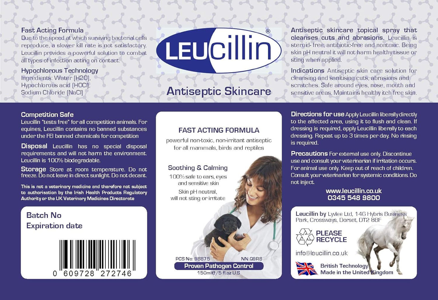 Leucillin Natural Antiseptic Spray (150ml)